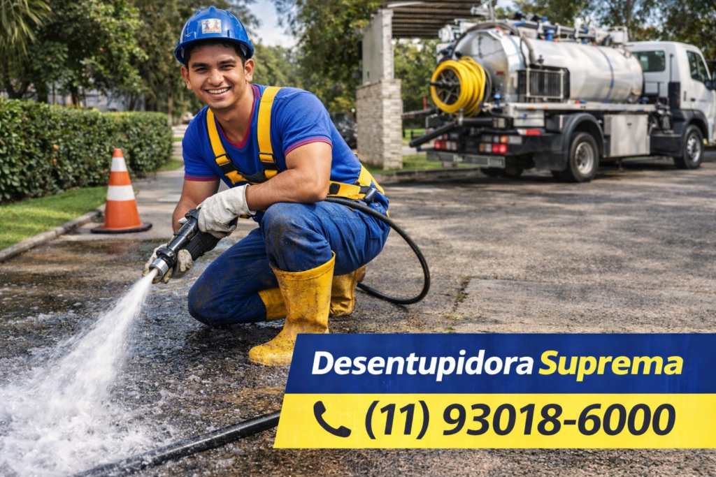 Desentupidora Guararema hidrojateamento profissional
