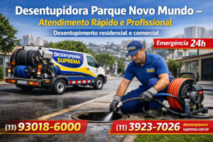 Desentupidora Parque Novo Mundo