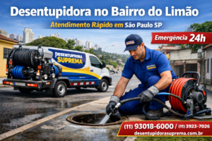 Desentupidora no Bairro do Limão