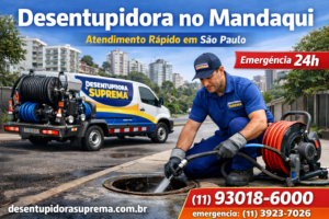 Desentupidora no Mandaqui
