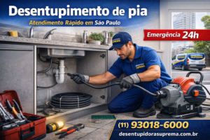 Desentupimento de pia